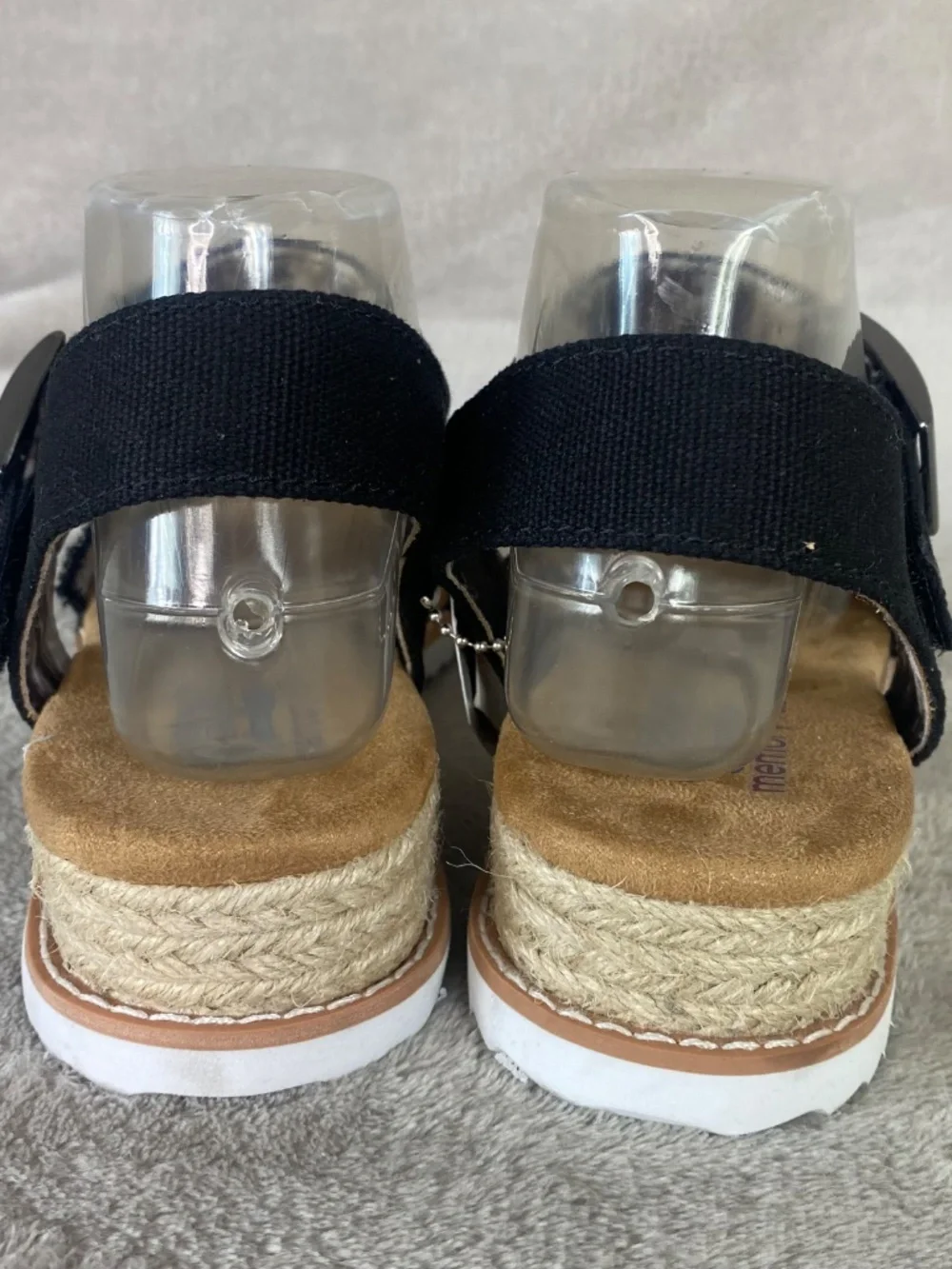 Skechers Bobs Desert Kiss Womens Sandal Size 9 Black Linen Slingback NEW - Picture 7 of 11